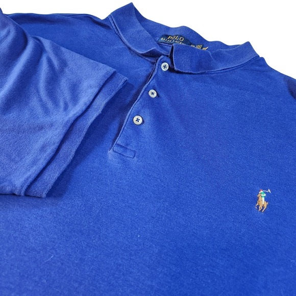 Polo Ralph Lauren Other - RALPH LAUREN Polo Shirt Mens 3XB Blue Big & Tall Short Sleeve Flesh Pony Logo